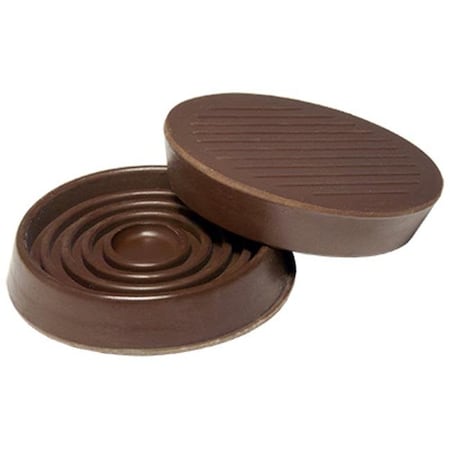 Richelieu America 235944 1.75 In. TruGuard Round Rubber Cup; Brown - Pack Of 4